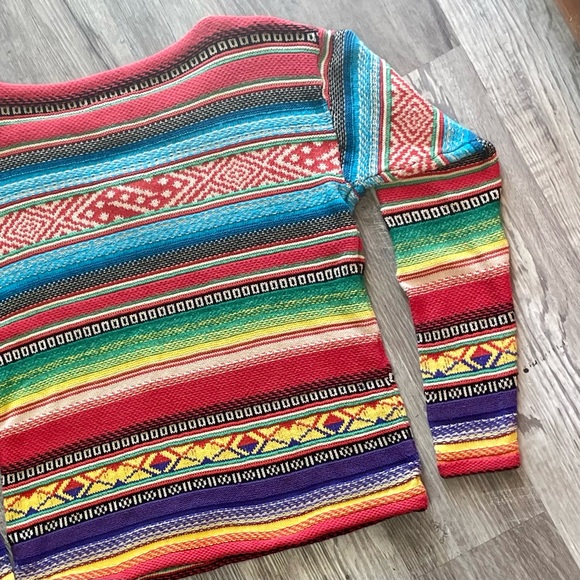 Vintage 1990s LRL Ralph Lauren Colorful Southwestern Western Knit Sweater Small - Picture 12 of 14